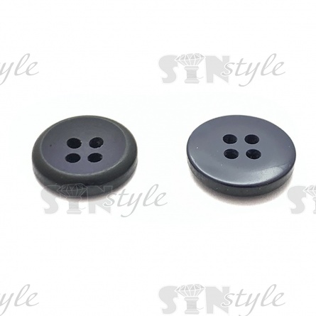 Пуговица пластиковая на четыре прокола, размер 34L, цвет темно-синий фото 2