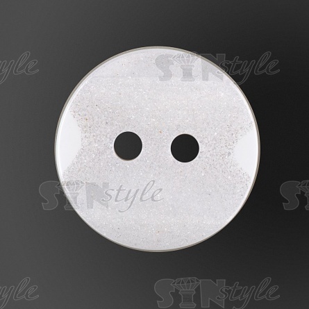 Пуговица пластиковая на два прокола, 20L, цвет белый фото 4