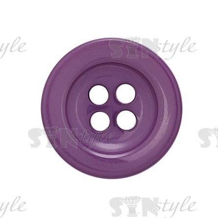 Пуговица пластиковая на четыре прокола, фиолетовая, 44L фото 2