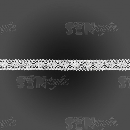 Кружево вязаное плетеное, ширина 20 мм, цвет белый, намотка 15 ярдов фото 1
