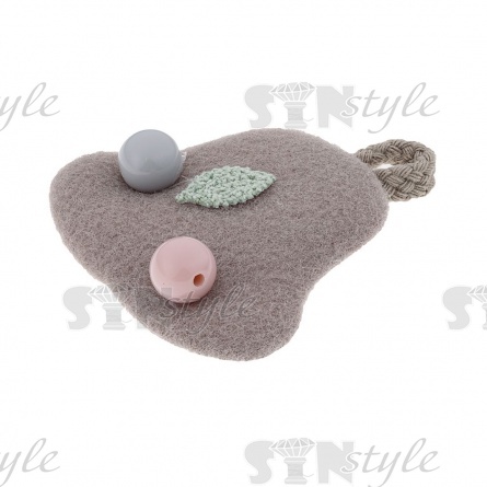 Аппликация 3D "Колокольчик", цвет серый, размер 50х60 мм фото 2