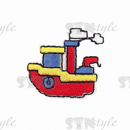 Термоаппликация "Кораблик", размер 40х35 мм, цвет красный фото 1