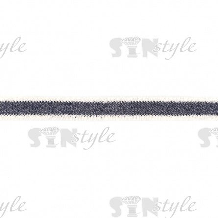 Декоративная тесьма букле с бахромой, цвет темно-синий, ширина 30 мм, намотка 45 ярдов фото 3