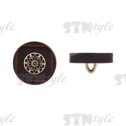 Пуговица пластиковая на ножке, размер 28L, цвет бордовый фото 2