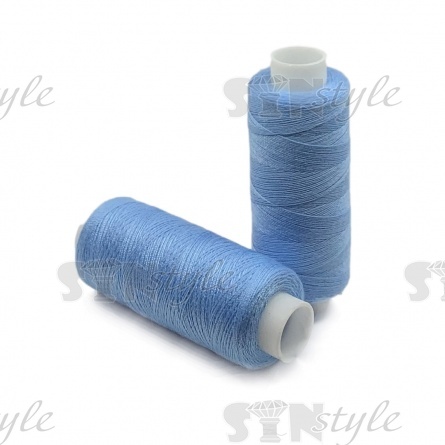 Нитки полиэстер 40/2, цвет №2003 (голубой), катушка 400Y фото 1