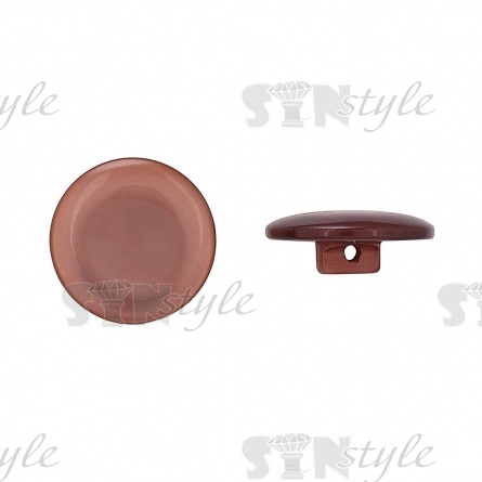 Пуговица пластиковая на ножке, коричневая перламутровая, 32L фото 1