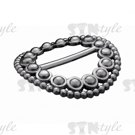 Пряжка пластиковая, внутренний размер 45 мм, цвет темный никель фото 2