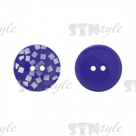 Пуговица пластиковая на два прокола, размер 60L, цвет фиолетовый фото 2
