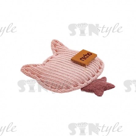 Аппликация 3D "Котик", цвет грязно-розовый, размер 30х35 мм фото 2