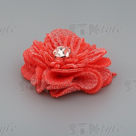 Цветочки декоративные, цвет кораловый, размер 35 мм,  фото 2