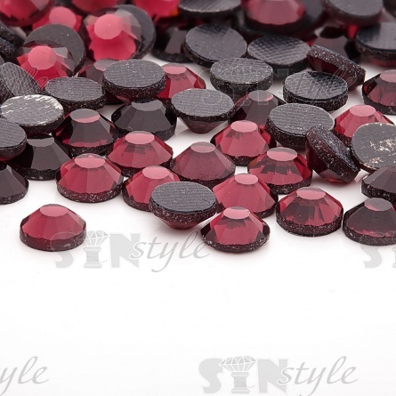 Стразы термоклеевые стеклянные SS16, форма круг, цвет фиолетовый (919),1440 шт/уп  фото 3