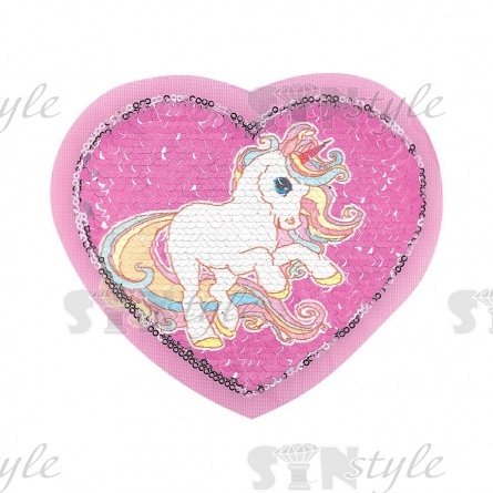 Аппликация текстильная синтетическая, размер 150х130 мм фото 1