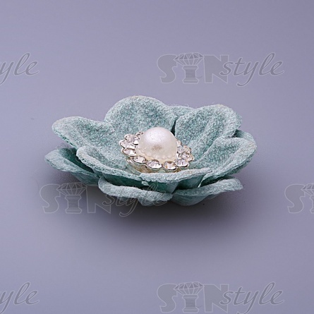 Цветочки декоративные, цвет мятный, размер 25 мм,  фото 2