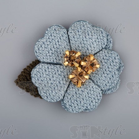 Цветочки декоративные, цвет серый, размер 45 мм,  фото 1