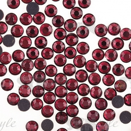 Стразы термоклеевые стеклянные SS16, форма круг, цвет фиолетовый (919),1440 шт/уп  фото 1