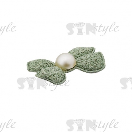 Аппликация 3D "Бантик", цвет мятный, размер 28х20 мм фото 2