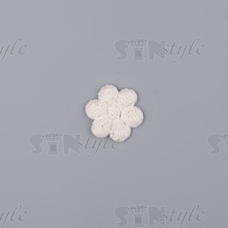 Аппликация 3D "Цветочек", диаметр 15 мм, цвет шампань фото 2