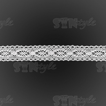 Кружево вязаное плетеное,  ширина 25 мм, цвет белый, намотка 15 ярдов фото 5