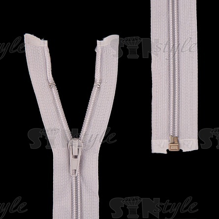 Молиня спираль, тип 5, разьемная, длина 80 см, цвет С337 (светло-серый), "простой" бегунок фото 1