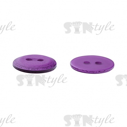 Пуговица пластиковая на два прокола, 20L, цвет сирень фото 3