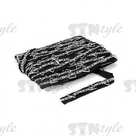 Декоративная тесьма отделочная с надписями и металлическими вставками треугольник, ширина 20 мм, намотка 15 ярдов фото 3