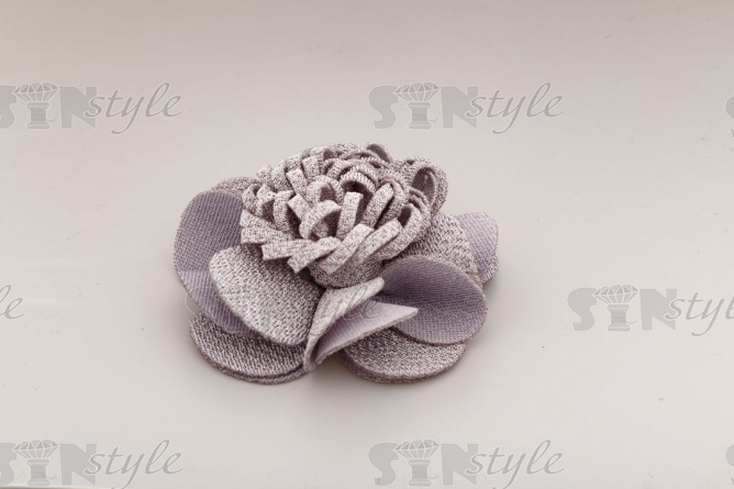 Цветочки декоративные, цвет серый, размер 60 мм,  фото 1