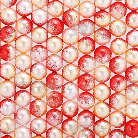 Бусины под жемчуг прибивные с градиентом, размер 5 мм, цвет красный с желтым, вес 500 г  фото 2