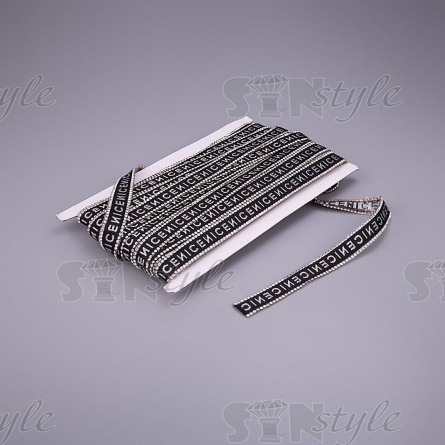 Лента декоративная со стразами на термоклеевой основе, ширина 15 мм, намотка 20 Y фото 3