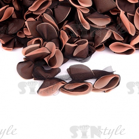 Кружево "Бантики" из капроновой ленты, ширина 65 мм, цвет персик (167), намотка 10 ярдов фото 3