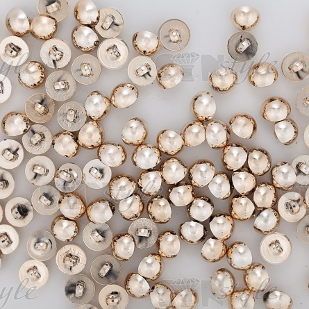 Пуговица пластиковая полусфера, размер 20L, цвет желто-золотой фото 4