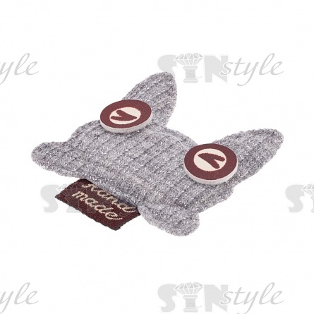 Аппликация 3D "Котик", цвет серый, размер 35х33 мм фото 2