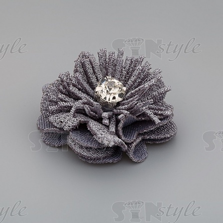 Цветочки декоративные, цвет серый, размер 35 мм фото 2