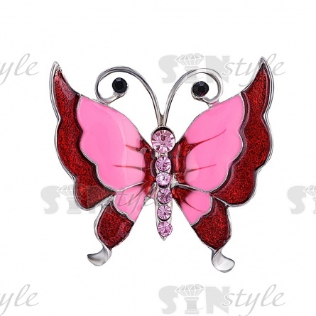 Брошь "Бабочка", размер 38х35 мм, застежка булавка фото 1