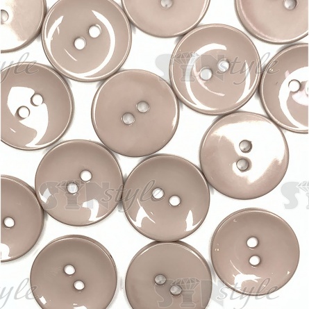 Пуговица пластиковая на два прокола, размер 40L, цвет грязно-розовый фото 3