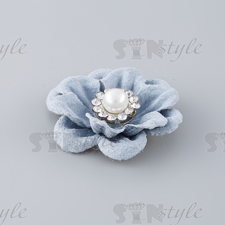 Цветочки декоративные, цвет серый, размер 25 мм, фото 2