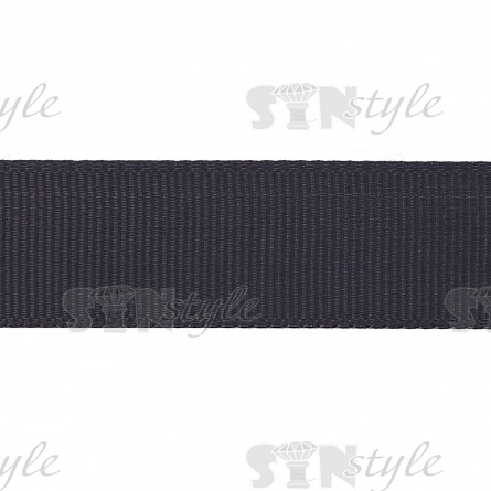 Лента репсовая, ширина 20 мм, цвет черный, намотка 36 Y, (01437) фото 3