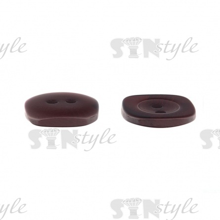 Пуговица пластиковая на два прокола, размер 20L, цвет №1 (коричневый) фото 2