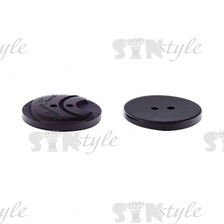 Пуговица пластиковая на два прокола, размер 40L, цвет фиолетовый фото 3