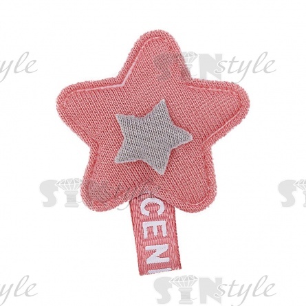 Аппликация 3D "Звездочка", цвет серый/грязно-розовый, размер 30х40 мм фото 1