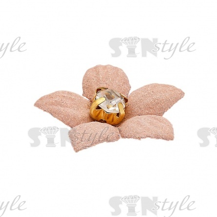 Аппликация 3D "Цветочек", цвет грязно-розовый, размер 23 мм фото 1