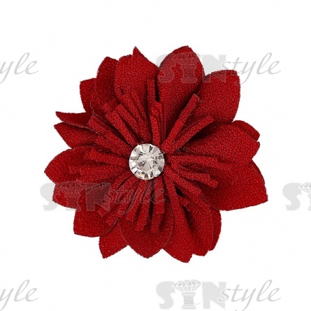 Цветочки декоративные, цвет бордовый, размер 45 мм,  фото 1