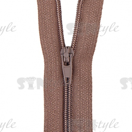 Молния спираль, тип 3, неразъемная, длина 20 см, цвет 297 (бежевый),"простой" бегунок фото 1