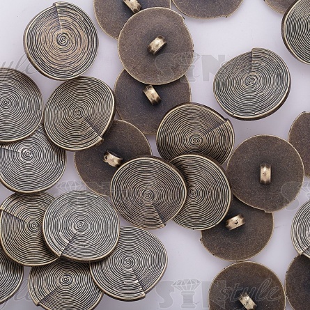 Пуговица пластиковая на ножке, круглой формы, размер 48L, цвет бронзовый фото 3