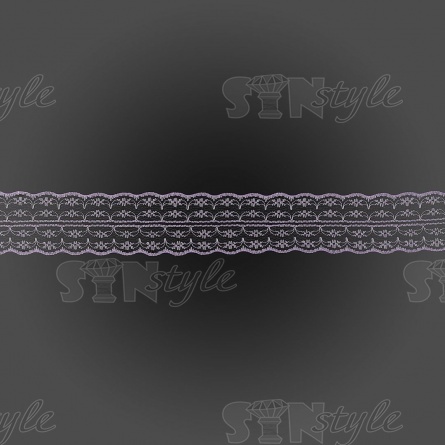 Кружево на сетке, ширина 45 мм, цвет сиреневый (№3), намотка 300 ярдов фото 3