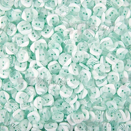 Пуговица пластиковая на два прокола, размер 20L, цвет №6 (мятный) фото 3