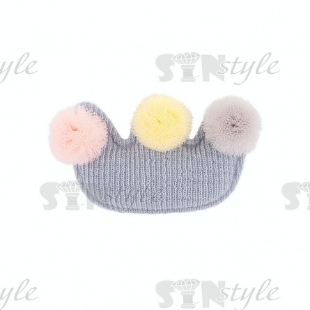 Аппликация 3D "Корона", цвет серый, размер 45х35 мм фото 1