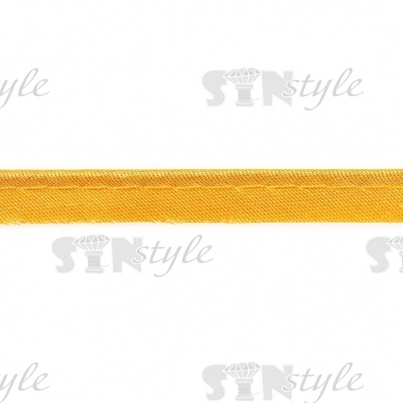 Кант атласный, ширина 10 мм, цвет желтый (18), намотка 72 ярда фото 2