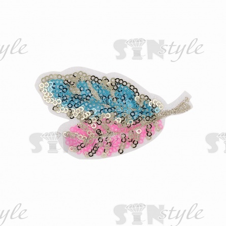 Термоаппликация "Листики", размер 83х50 мм фото 1