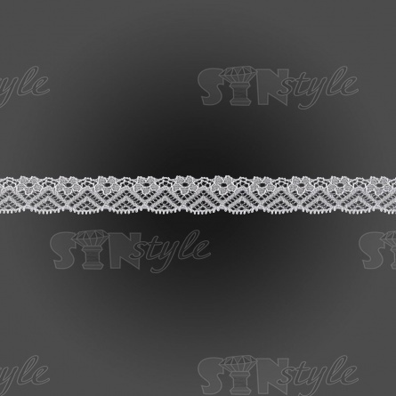 Кружево эластичное, ширина 20 мм, цвет белый, намотка 20 ярдов фото 1