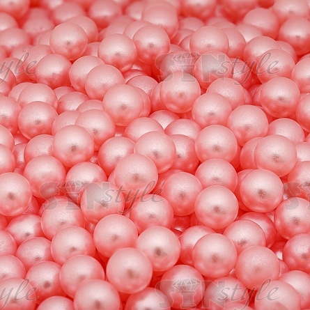 Бусины под жемчуг прибивные, размер 6 мм, цвет светло-розовый, вес 500 г  фото 3